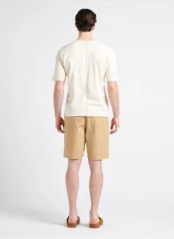 UKKO - Beige Round-neck Cotton-blend T-shirt -Deals Mode Modee Store 4169621