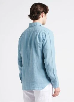 Hartford PAUL - Blue Regular-fit Linen Shirt -Deals Mode Modee Store 4169952