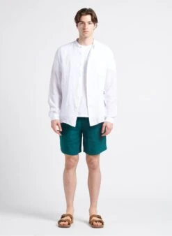 Hartford White Regular-fit Linen Shirt -Deals Mode Modee Store 4169966