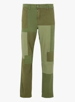 LE TEMPS DES CERISES MISTER - Khaki Loose-fit Patchwork Cotton Pants