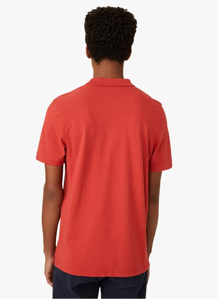 HENDEL - Red Short-sleeved Cotton Piqué Polo Shirt 5 HENDEL - Red Short-sleeved Cotton Piqué Polo Shirt - Image 5