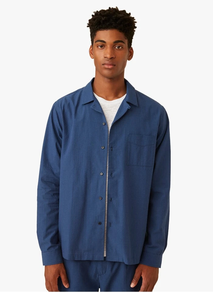 DEREL - Striped Regular-fit Cotton Shirt With Classic Collar 2 DEREL - Striped Regular-fit Cotton Shirt With Classic Collar - Image 2