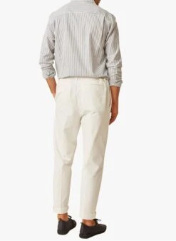 DIONY - Beige Straight-leg Cotton Pants -Deals Mode Modee Store 4175610