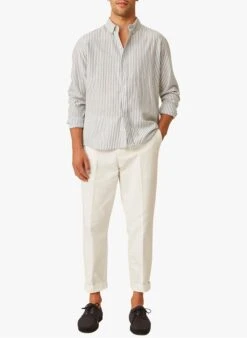 DIONY - Beige Straight-leg Cotton Pants -Deals Mode Modee Store 4175611