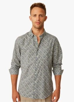 DOVY - Blue Regular-fit Organic Cotton Shirt 5 DOVY - Blue Regular-fit Organic Cotton Shirt -Deals Mode Modee Store 4175645