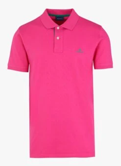 Gant Pink Regular-fit Cotton Piqué Polo Shirt
