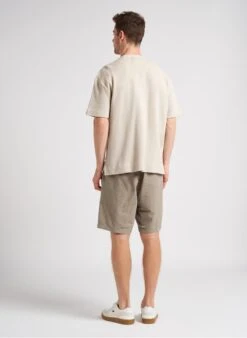 Samsoe Samsoe JOSH - Beige Round-neck Organic Cotton T-shirt -Deals Mode Modee Store 4201315