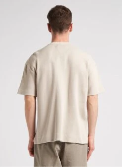 Samsoe Samsoe JOSH - Beige Round-neck Organic Cotton T-shirt -Deals Mode Modee Store 4201317