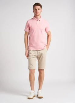 Schott PSDEVON - Pink Regular-fit Cotton Piqué Polo Shirt -Deals Mode Modee Store 4201322