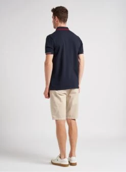 Schott PSDEVON - Blue Regular-fit Cotton Piqué Polo Shirt -Deals Mode Modee Store 4201325