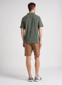 Hartford Khaki Terrycloth Polo Shirt With Open Collar 9 Hartford Khaki Terrycloth Polo Shirt With Open Collar -Deals Mode Modee Store 4201453