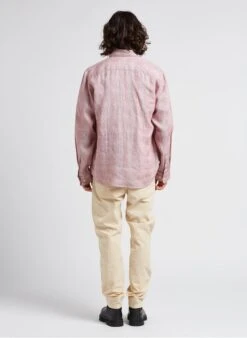 Marc O'Polo Red Regular-fit Striped Linen Shirt With Classic Collar -Deals Mode Modee Store 4201649