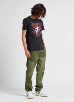 LE TEMPS DES CERISES MISTER - Khaki Loose-fit Patchwork Cotton Pants -Deals Mode Modee Store 4201671