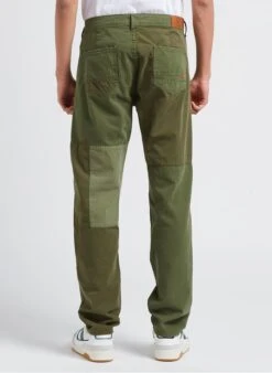 LE TEMPS DES CERISES MISTER - Khaki Loose-fit Patchwork Cotton Pants -Deals Mode Modee Store 4201713