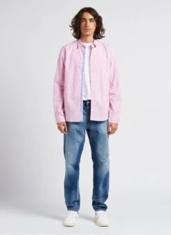 LE TEMPS DES CERISES Blue Straight-leg Cotton Jeans -Deals Mode Modee Store 4201846