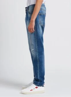 LE TEMPS DES CERISES Blue Straight-leg Cotton Jeans -Deals Mode Modee Store 4201890