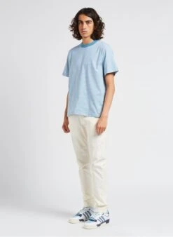 Armor-Lux HÉRITAGE - Blue Round-neck Striped Organic Cotton T-shirt -Deals Mode Modee Store 4201972