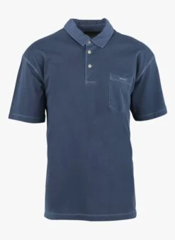 Gant Blue Regular-fit Faded Jersey Polo Shirt