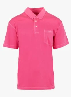 Gant Pink Regular-fit Faded Jersey Polo Shirt