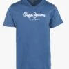 Pepe Jeans EGGO V N - White Regular-fit V-neck Cotton T-shirt