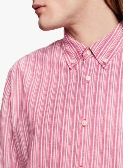 ESPRIT Pink Straight-cut Cotton-blend Shirt -Deals Mode Modee Store 4210627