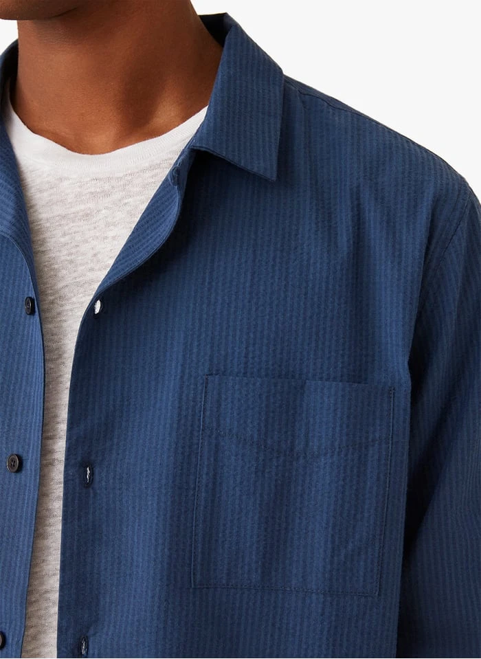 DEREL - Striped Regular-fit Cotton Shirt With Classic Collar 4 DEREL - Striped Regular-fit Cotton Shirt With Classic Collar - Image 4