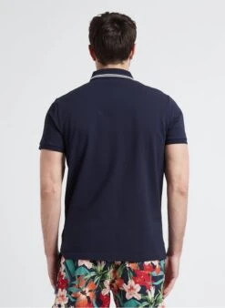 Gant Blue Regular-fit Embroidered Cotton Polo Shirt -Deals Mode Modee Store 4216252