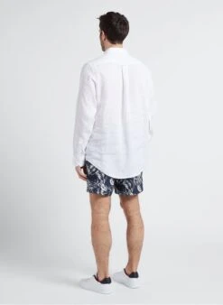 Gant White Regular-fit Linen Shirt With Button-down Collar -Deals Mode Modee Store 4216271