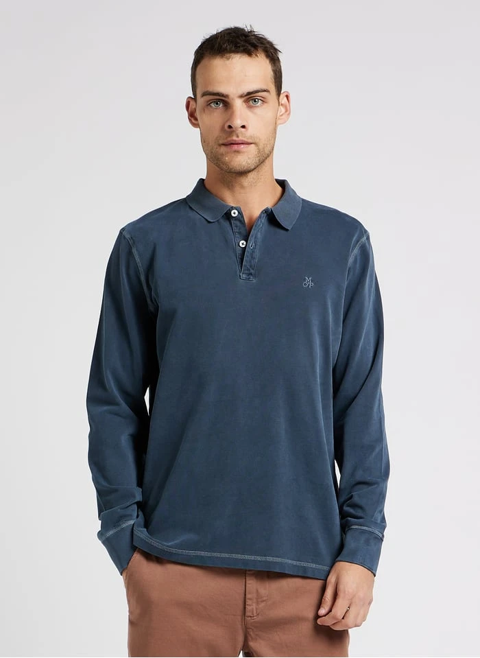 Marc O'Polo Blue Organic Cotton Polo Shirt 2 Marc O'Polo Blue Organic Cotton Polo Shirt - Image 2