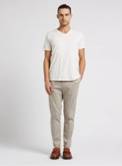 Ikks Brown Straight-leg Pants With Elasticated Waist -Deals Mode Modee Store 4245713