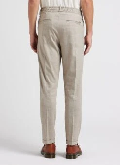 Ikks Brown Straight-leg Pants With Elasticated Waist -Deals Mode Modee Store 4245714