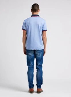 LE TEMPS DES CERISES ORIAS - Blue Short-sleeved Cotton-blend Polo Shirt -Deals Mode Modee Store 4245859