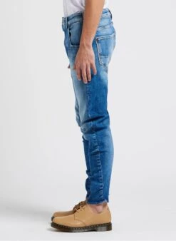 LE TEMPS DES CERISES Blue Faded Stretch Cotton Skinny Jeans -Deals Mode Modee Store 4245874