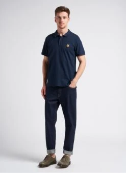 CHEVIGNON POLO BADGE - Blue Polo Manches Courtes En Coton -Deals Mode Modee Store 4246216