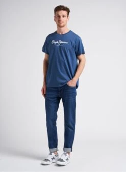 Pepe Jeans HATCH REGULAR - Blue Cotton-blend Straight-leg Jeans -Deals Mode Modee Store 4246251