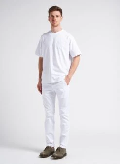 LE TEMPS DES CERISES White Slim-fit Cotton Chinos -Deals Mode Modee Store 4246330