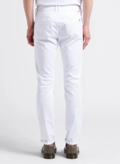 LE TEMPS DES CERISES White Slim-fit Cotton Chinos -Deals Mode Modee Store 4246331