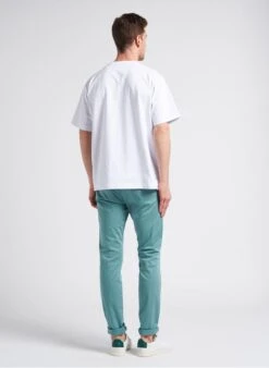 LE TEMPS DES CERISES Green Slim-fit Cotton Chinos -Deals Mode Modee Store 4246333