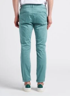 LE TEMPS DES CERISES Green Slim-fit Cotton Chinos -Deals Mode Modee Store 4246335
