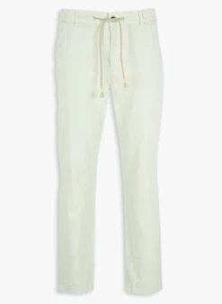 Scotch And Soda Green Regular-fit Cotton-blend Pants